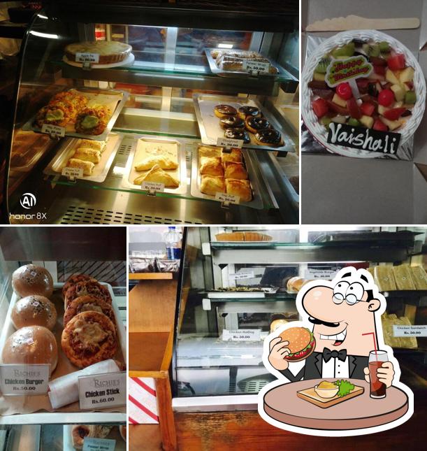 Order a burger at Richie's Cake Shop