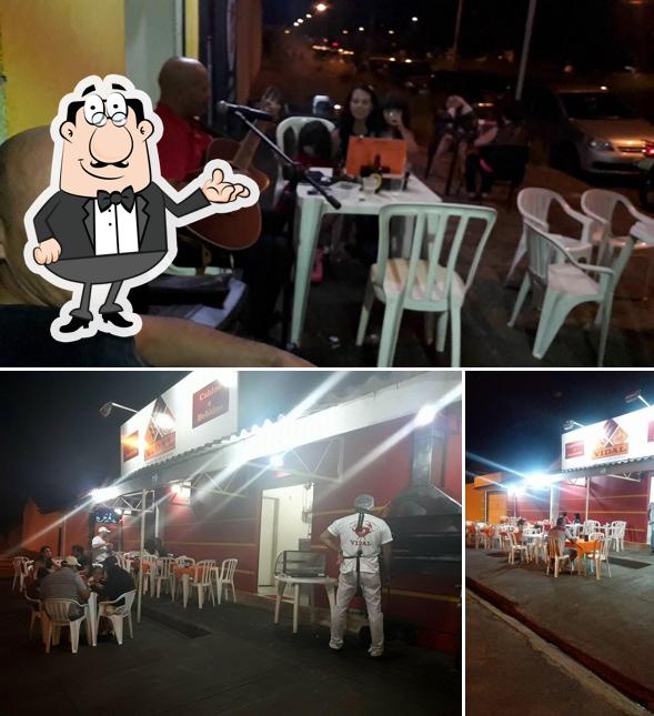 O interior do Espetinho e Jantinha Vidal