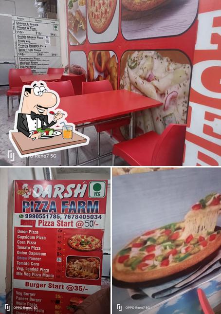 Among different things one can find food and interior at Darsh pizza restaurant