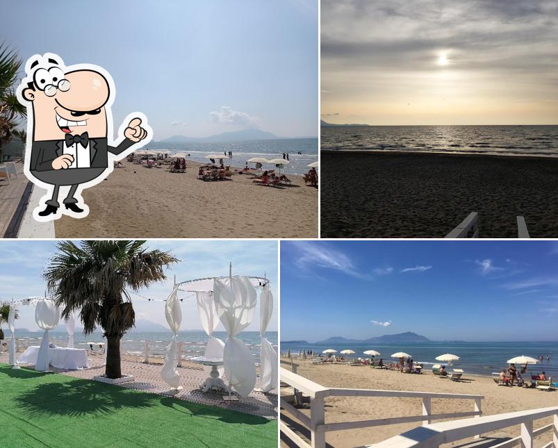 Goditi la vista dall'area esterna di Papel Beach Club