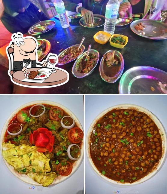 Order meat dishes at Hotel highway taste