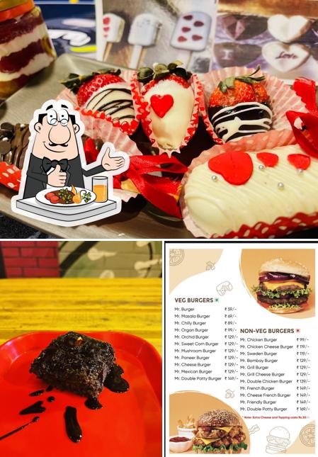 Food at Mr.BOMBAY Burger Cafe