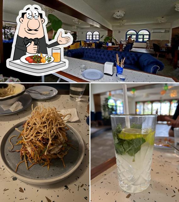 Take a look at the image showing food and interior at Papa Pho