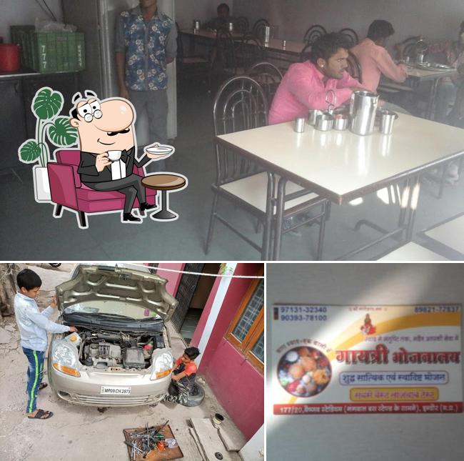 The interior of Gayatri Bhojnalaya