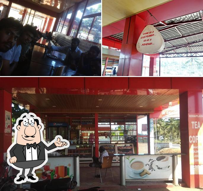 Among different things one can find interior and bar counter at Hotel Kodai Plaza