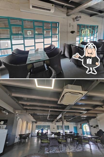 The interior of Hangouts Restaurent