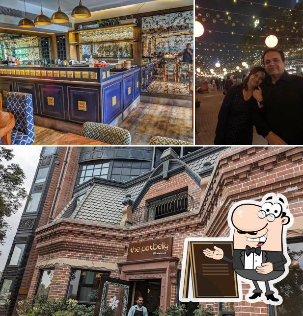 The Potbelly Divine is distinguished by exterior and bar counter