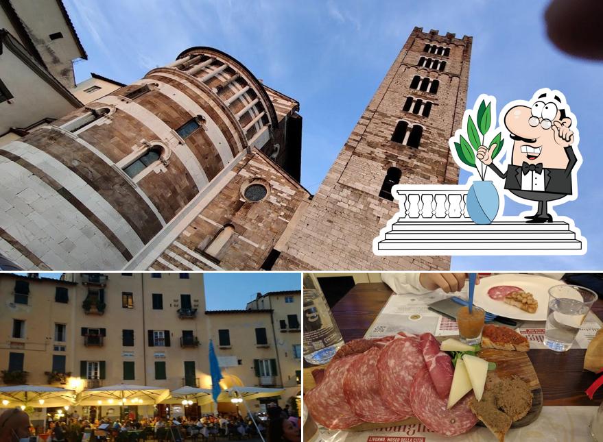 La foto della esterno e cibo di Ristorante Allabona Lucca
