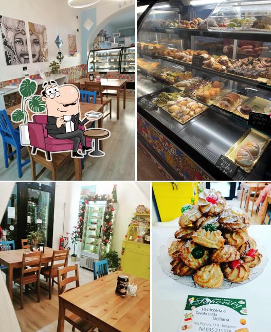 Gli interni di Sapority pasticceria Siciliana