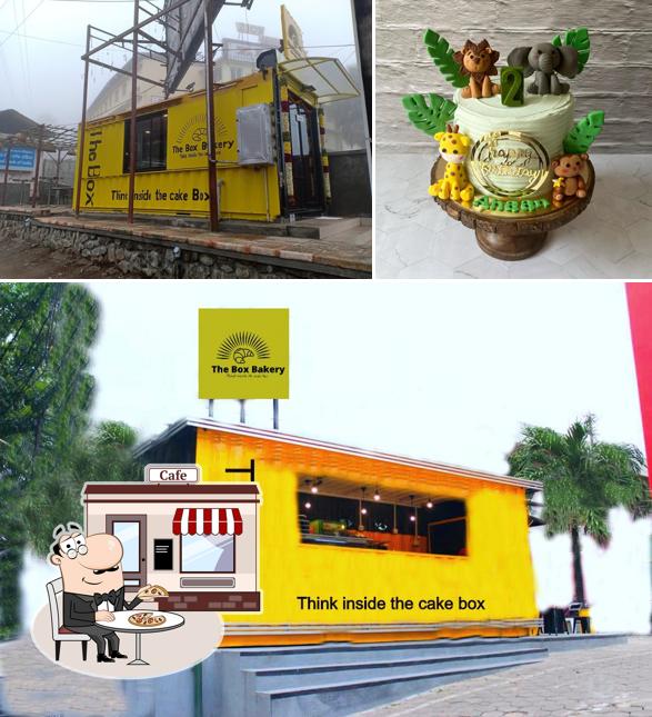 The image of The Box Bakery’s exterior and food