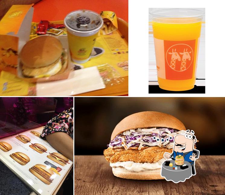 Sanduíche de carne de porco desfiada em Giraffas Shopping Manauara