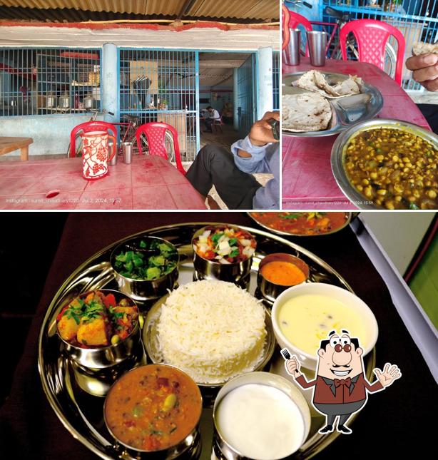 The image of food and interior at Baba Annapurna Line Hotel
