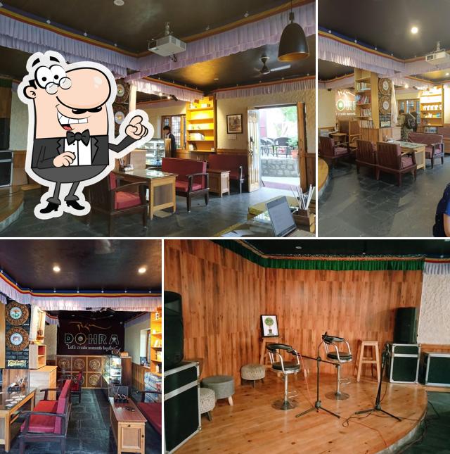 Take a seat at one of the tables at Cafe Dohra