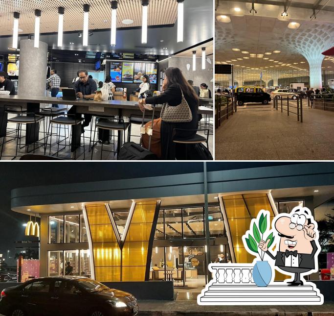 The photo of exterior and interior at McDonald's Mumbai Airport T2
