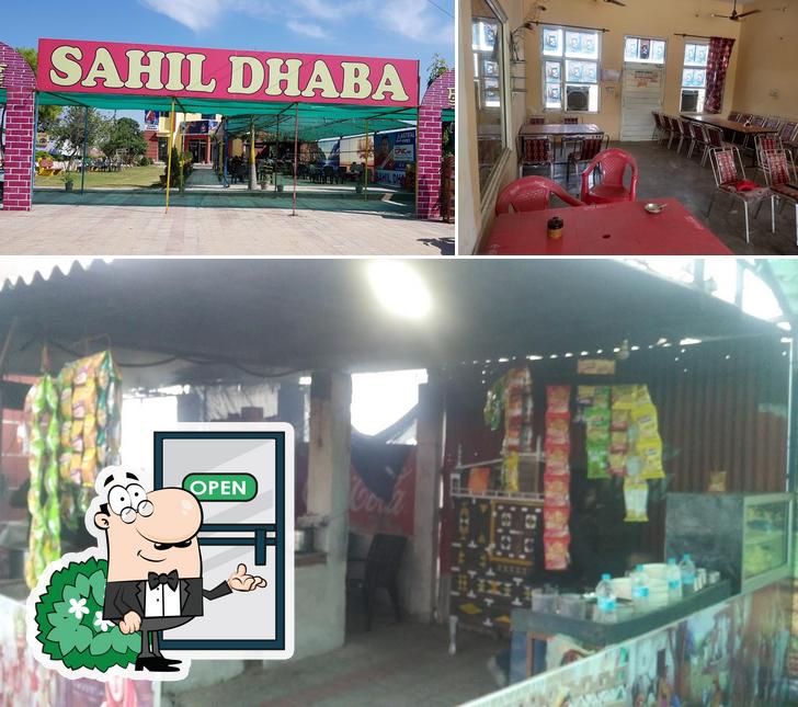 Sahil Dhaba is distinguished by exterior and interior