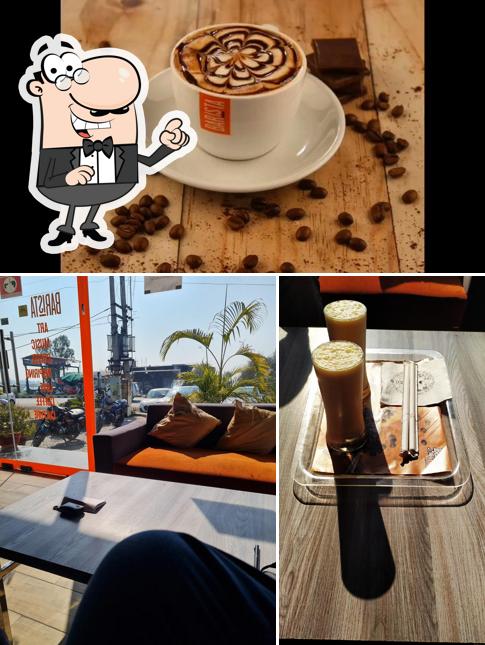 The picture of Barista’s interior and beverage