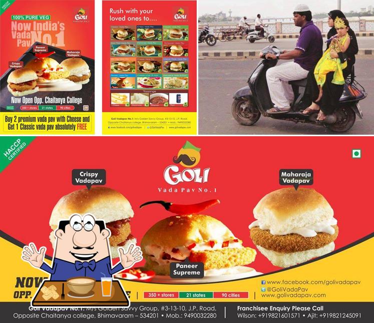 Among different things one can find food and exterior at GOLI VADA PAV