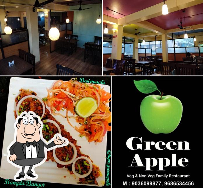 The image of interior and food at Prasad’s Green Apple