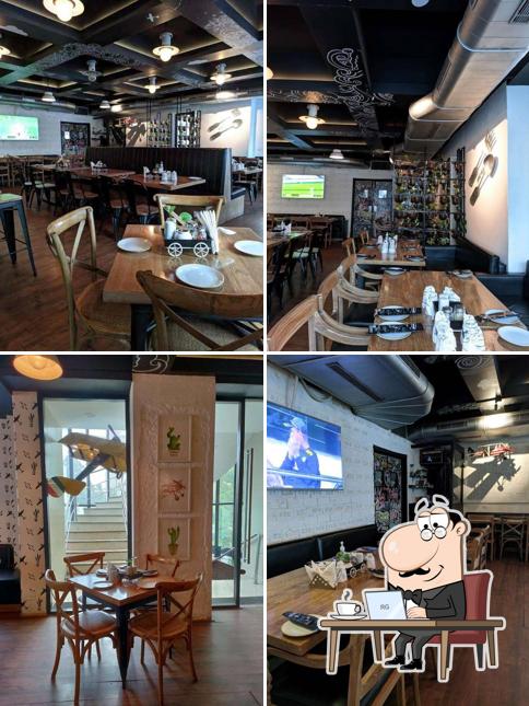 Take a seat at one of the tables at Mia Cuccinna