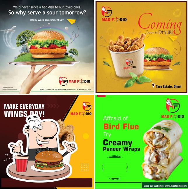 Order a burger at MadFoodio