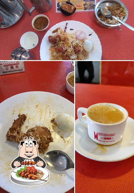 Food at Hyderabad Express Cafe