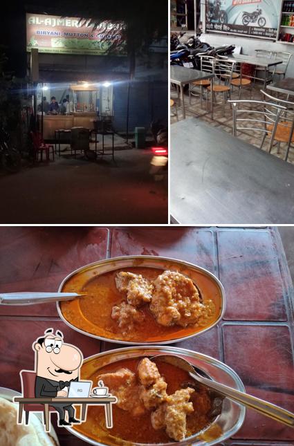 Check out the photo displaying interior and food at New Ajmeri Restaurant