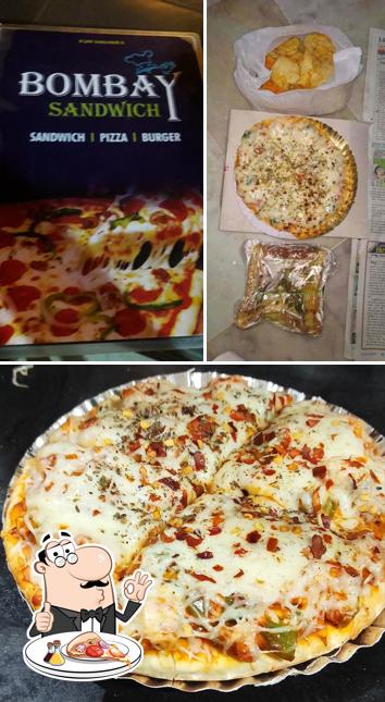 Try out pizza at Bombay Sandwich