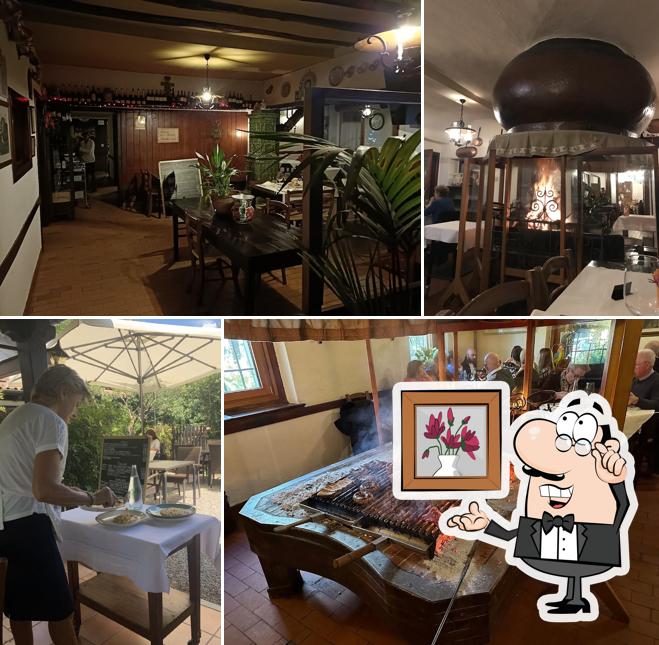 Gli interni di Trattoria da Rochet