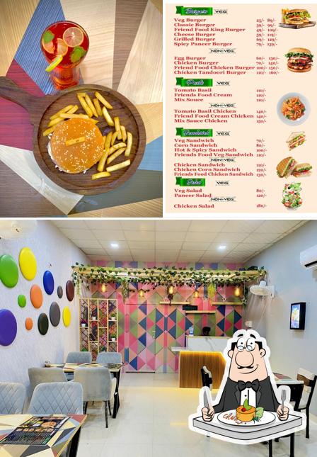Friends food hub is distinguished by food and interior