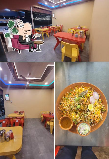 Take a look at the image showing interior and food at Tanvi Biryani House & Chinese Family Restaurant