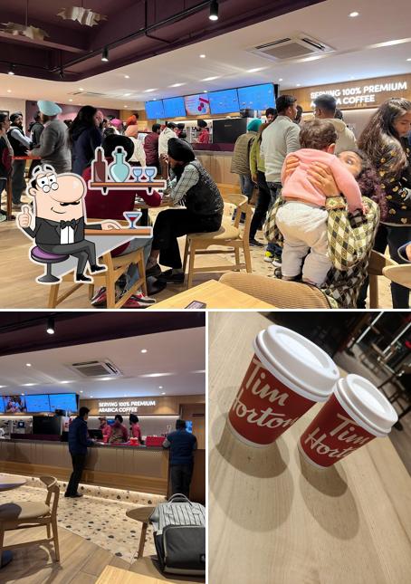 The interior of Tim Hortons