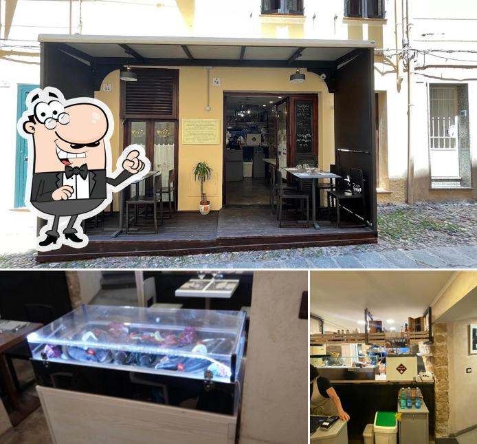 Dai un’occhiata alla foto che presenta la interni e bevanda di Trattoria Da Mirko