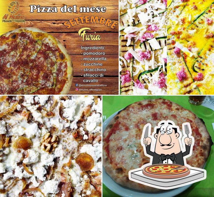 A Al Mulino Pizzeria Trattoria, puoi assaggiare una bella pizza