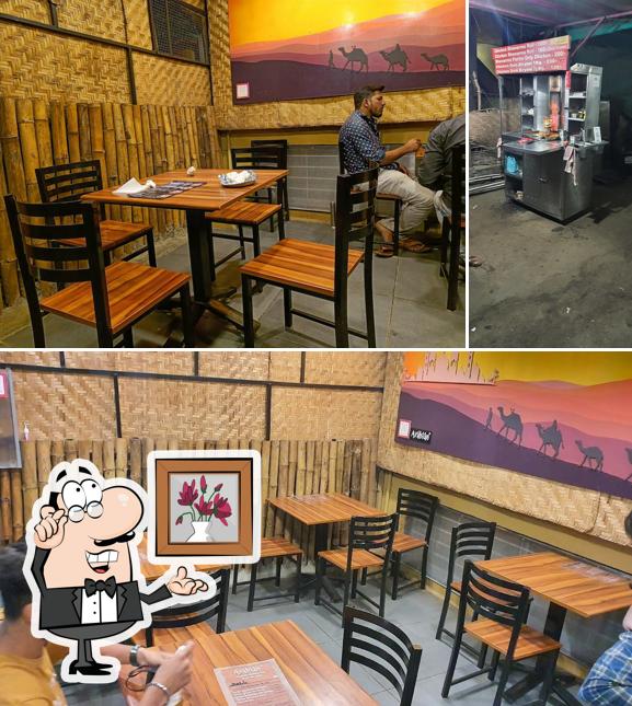 The interior of Arabian shawarma