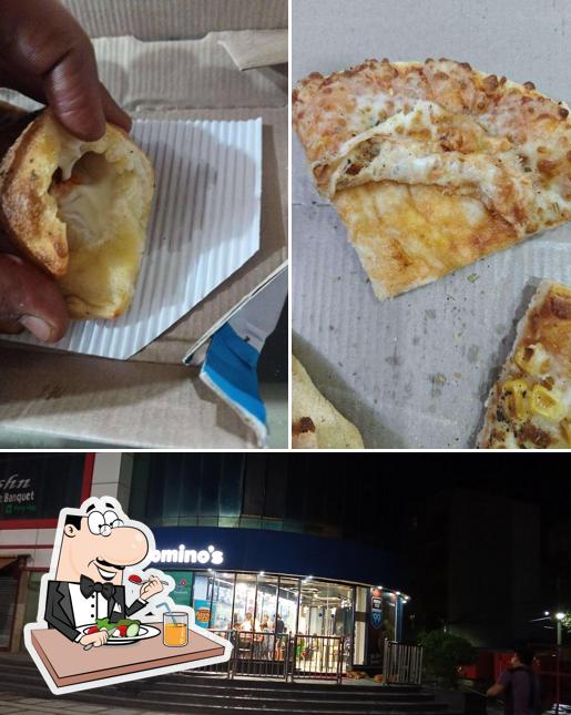 This is the picture displaying food and exterior at Domino's Pizza Vikas Cine Mall, New Delhi