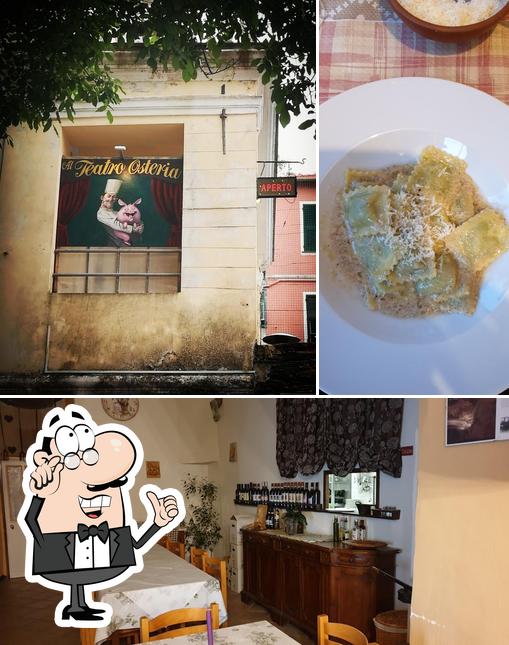 Tra le varie cose da Osteria al Teatro si possono trovare la interni e cibo