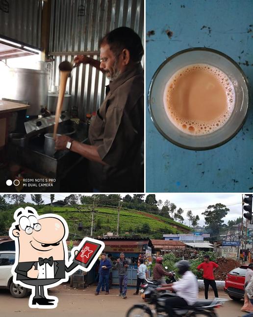 Among different things one can find exterior and beverage at Adengappa Tea Stall