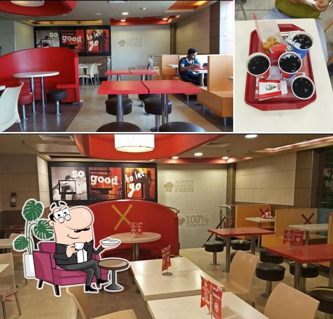 The interior of KFC
