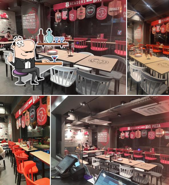The interior of Pizza Hut Corporation Road, Kozhikode