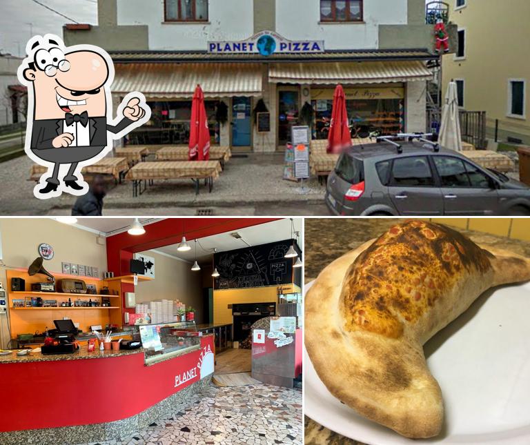 Gli interni di Planet Pizza