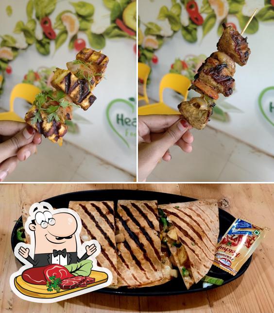 Get meat meals at Amino's Healthy Grill