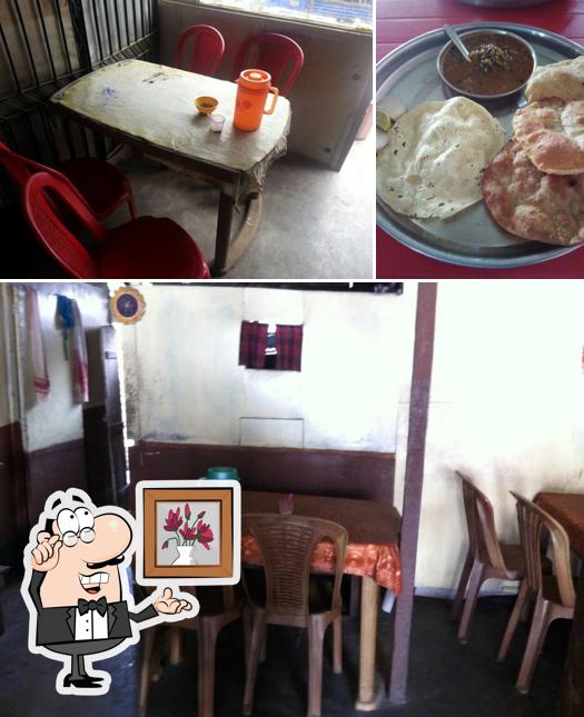 Check out the image depicting interior and food at Ahar