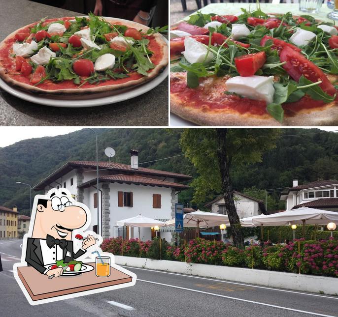 La cibo e esterno del ristorante