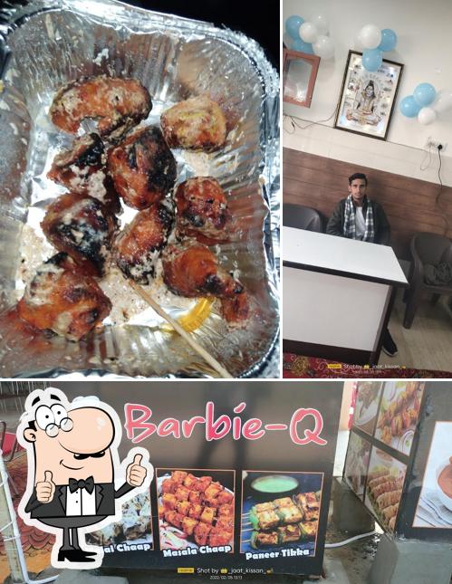 See this pic of Barbie Q Veg/NonVeg