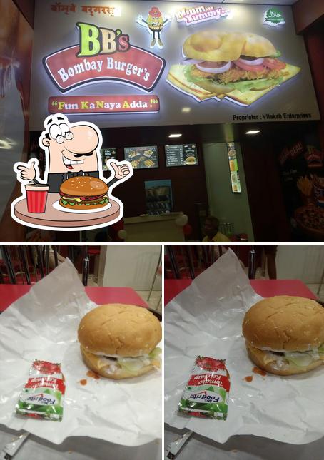 Order a burger at Bombay burger's lodha