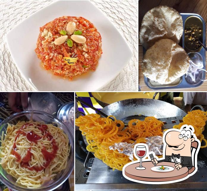 Beef tartare and spaghetti carbonara at Sai Sohan Mithaiwala