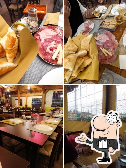 Dai un’occhiata alla immagine che presenta la interni e cibo di Baita Mamma Rina - Crescentine e Tigelle