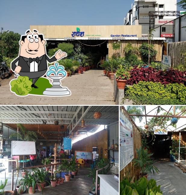 You can get some fresh air at the outside area of Hotel Radhesh Garden Pure Veg Restaurant