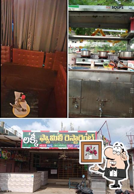 The interior of Lucky family restaurant