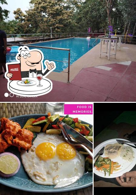 This is the photo showing food and interior at XOXO Hostel Bar & Kitchen